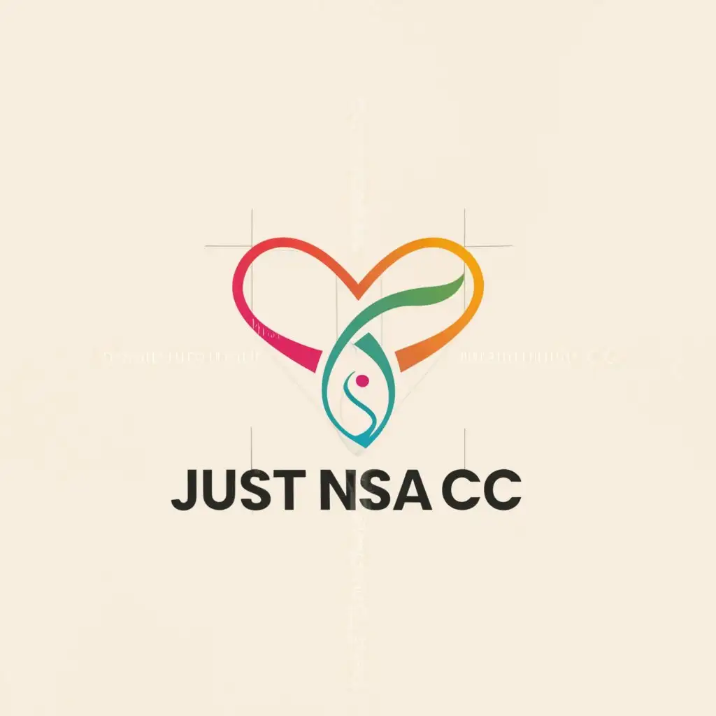 a logo design,with the text "Just NSA CC", main symbol:couple, relationship,Moderate,clear background
