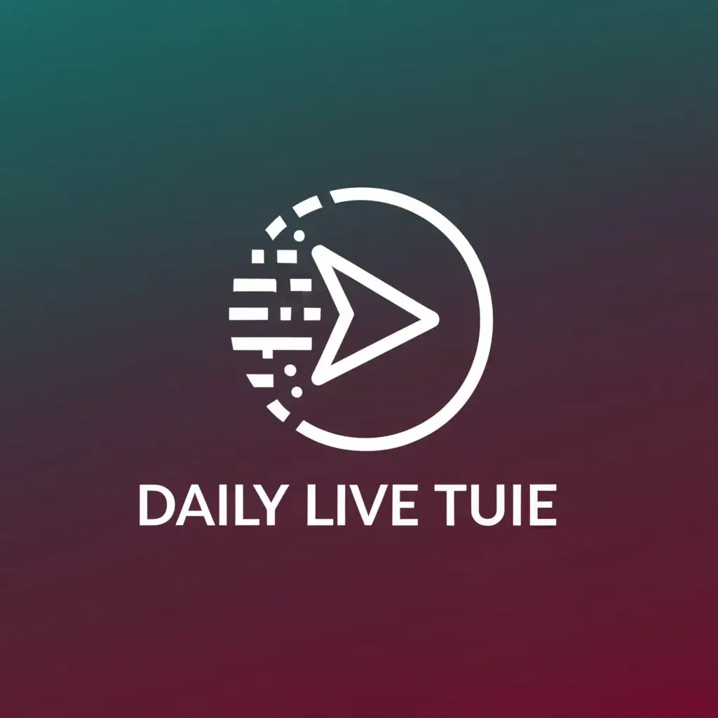 a logo design,with the text "Daily Live Tube", main symbol:Daily Live Tube,Moderate,clear background
