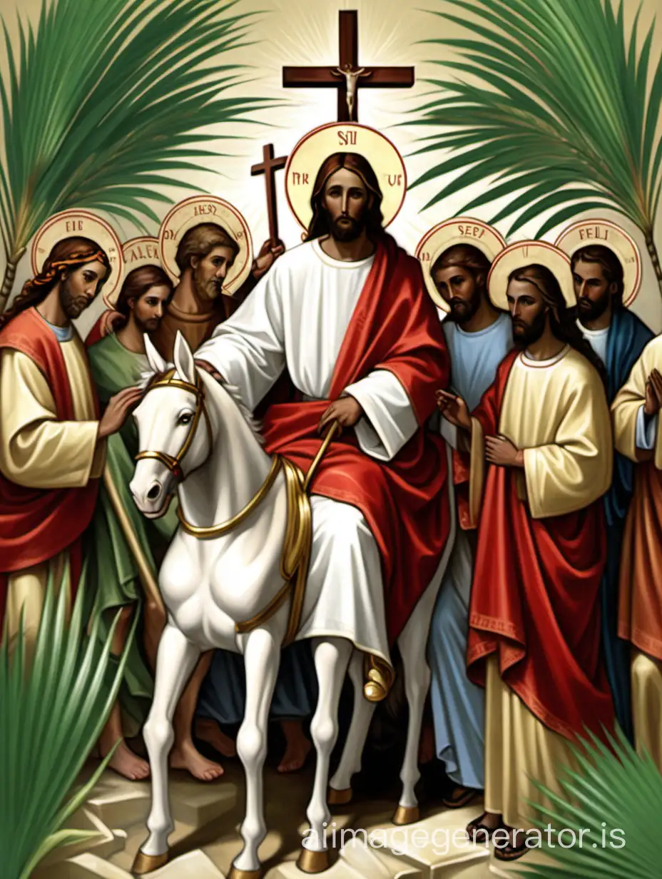 Blessed-Palm-Sunday-Celebration-People-Holding-Palm-Branches-in-Church