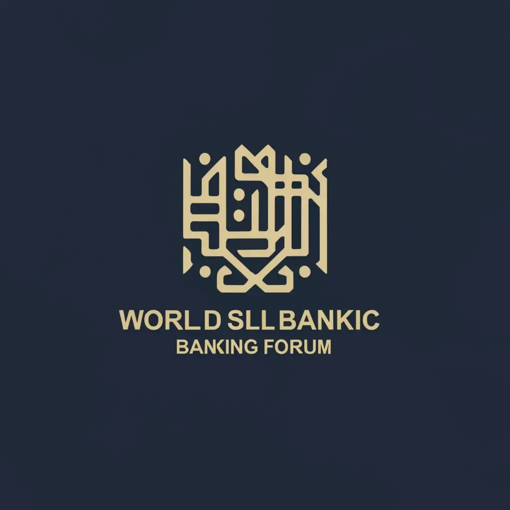 logo, the logo should represent a forum for Islamic banking industry growth purpose FB page, with the text "World Islamic Banking Forum", typography