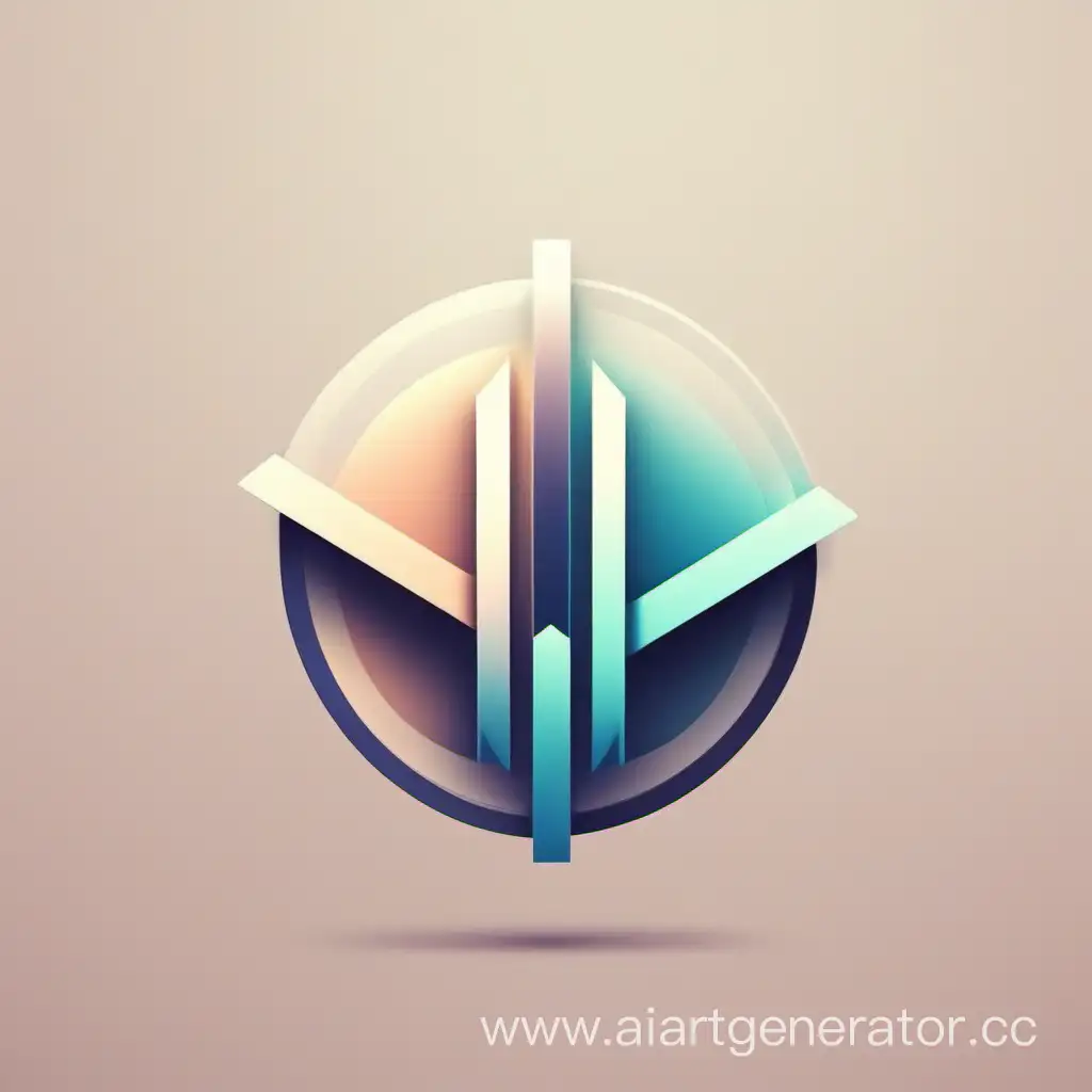 современный логотип в ИТ стиле светлые цвета
