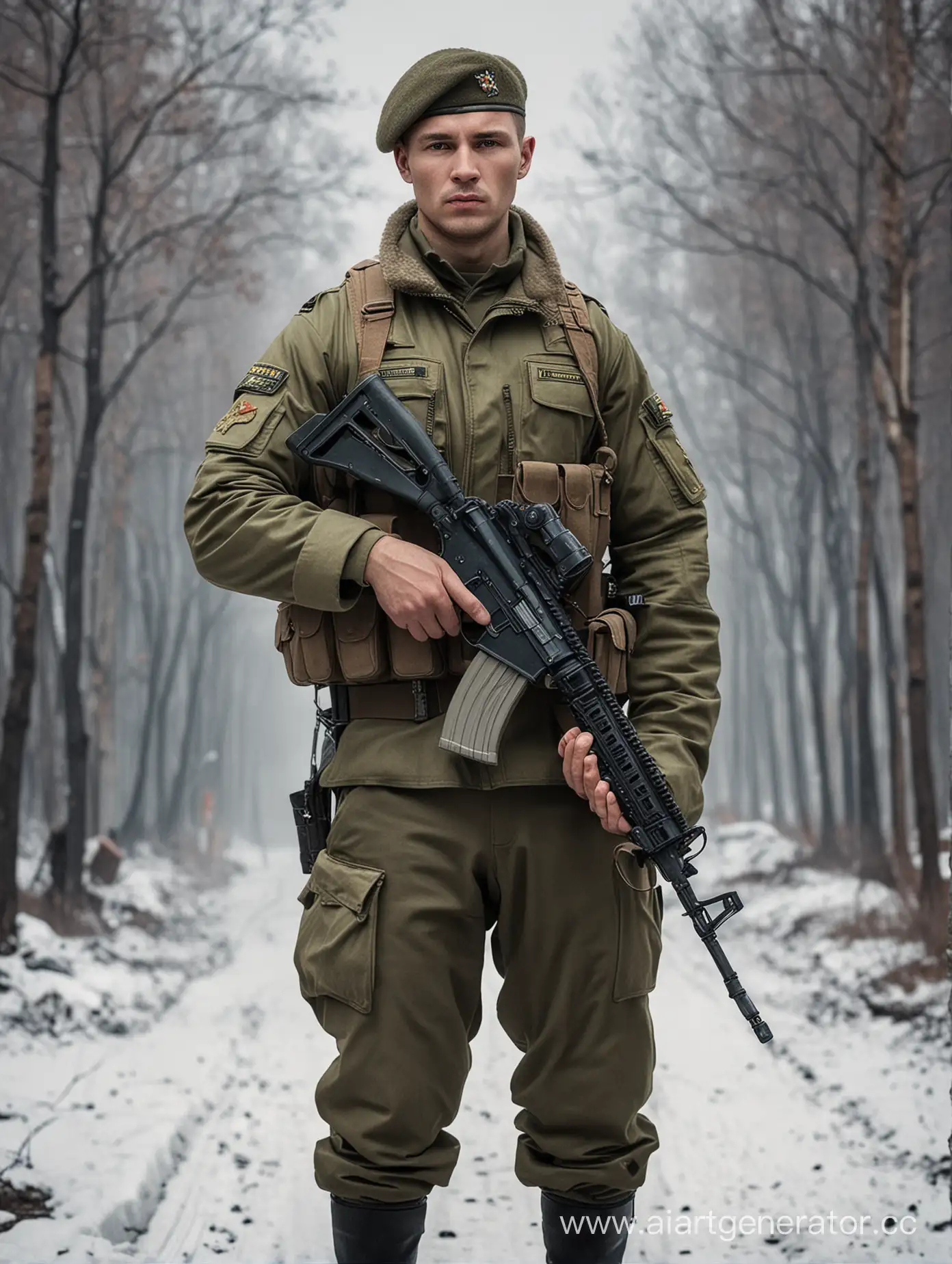 Modern-Russian-Soldier-in-Urban-Camouflage-Gear