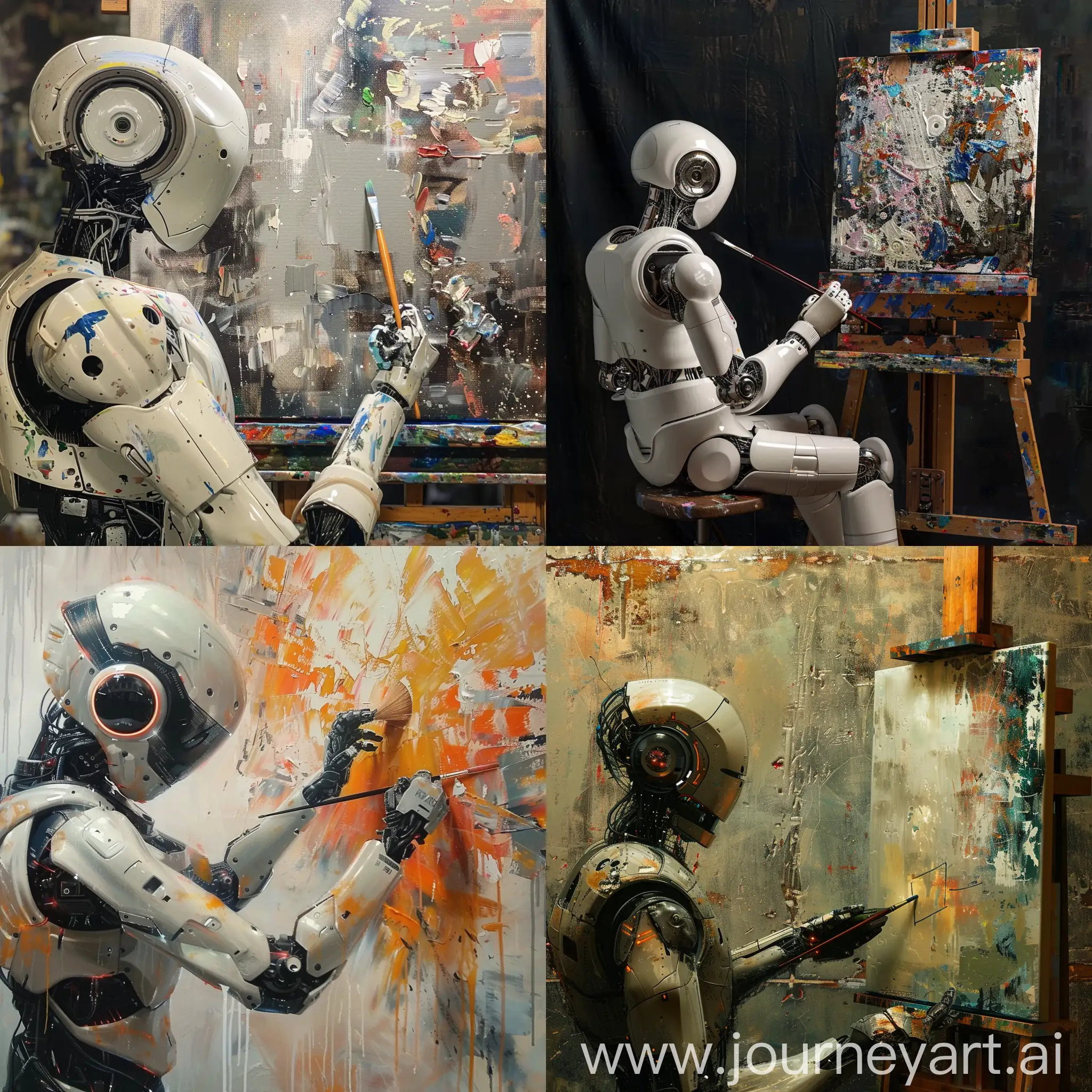 an image of how artificial intelligence would look like and how it would paint a painting