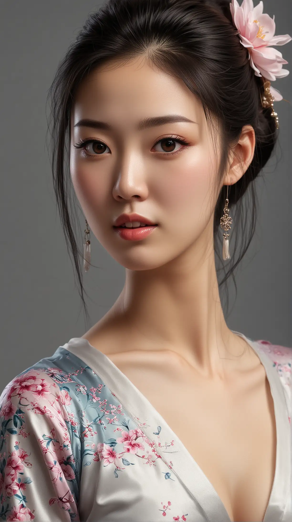 beautiful Chinese girl. hyper relistic 
