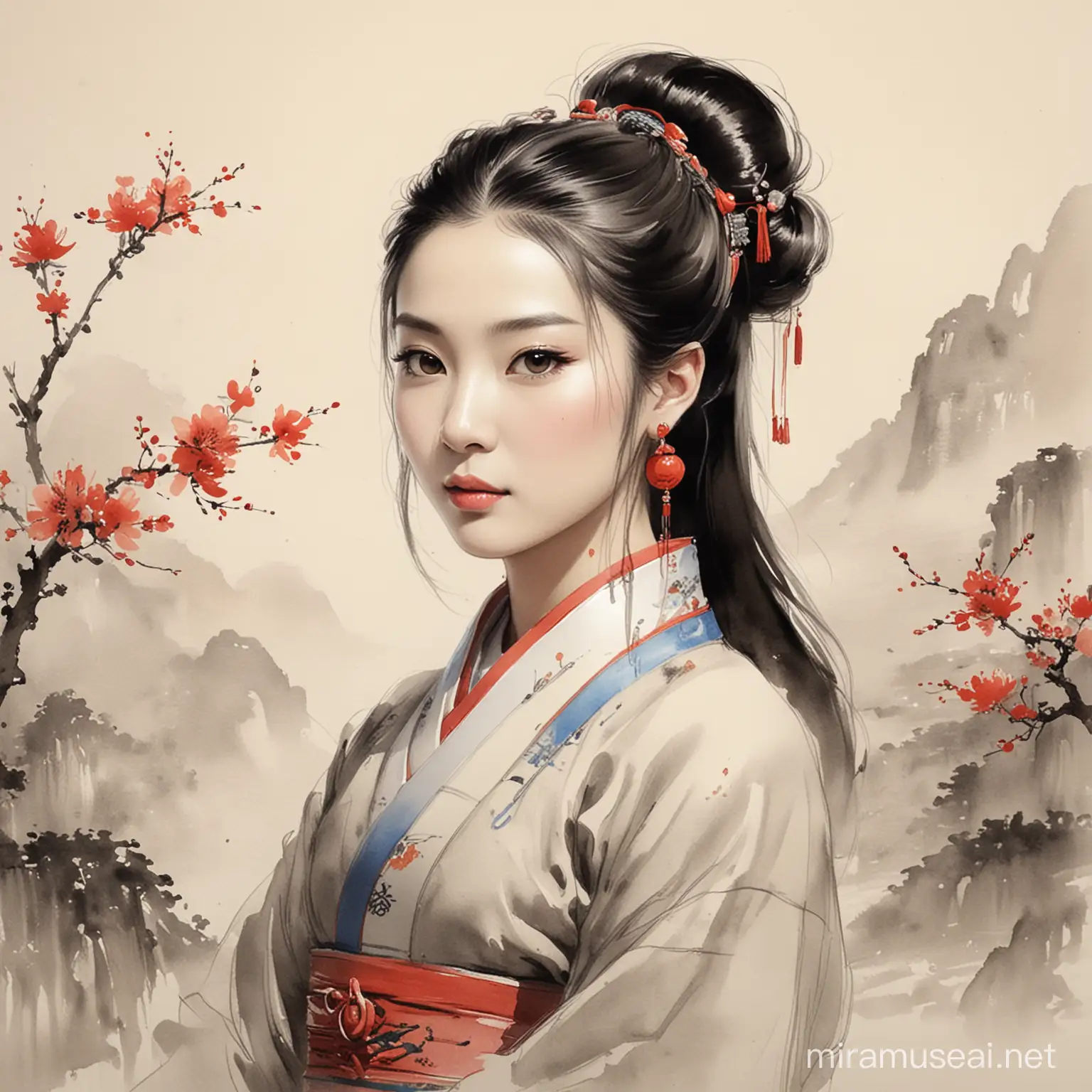 chinese traditional painting sketch