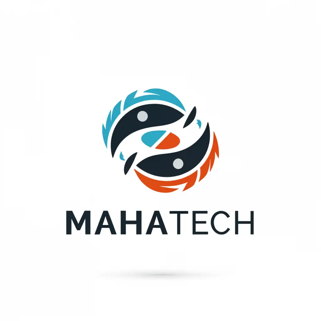 a logo design,with the text "Maha Tech.", main symbol:Fish,complex,clear background