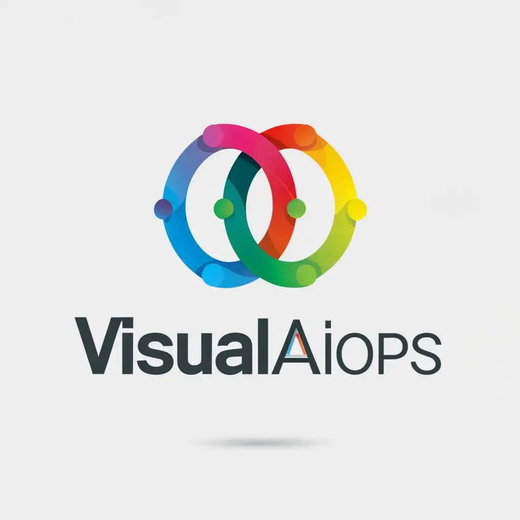a logo design,with the text "VisualAIOps", main symbol:data,Moderate,clear background