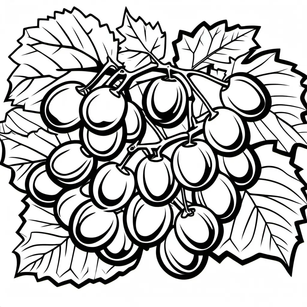 Easy-Stuffed-Grape-Leaves-Dolma-Coloring-Page-Simple-Line-Art-on-White-Background