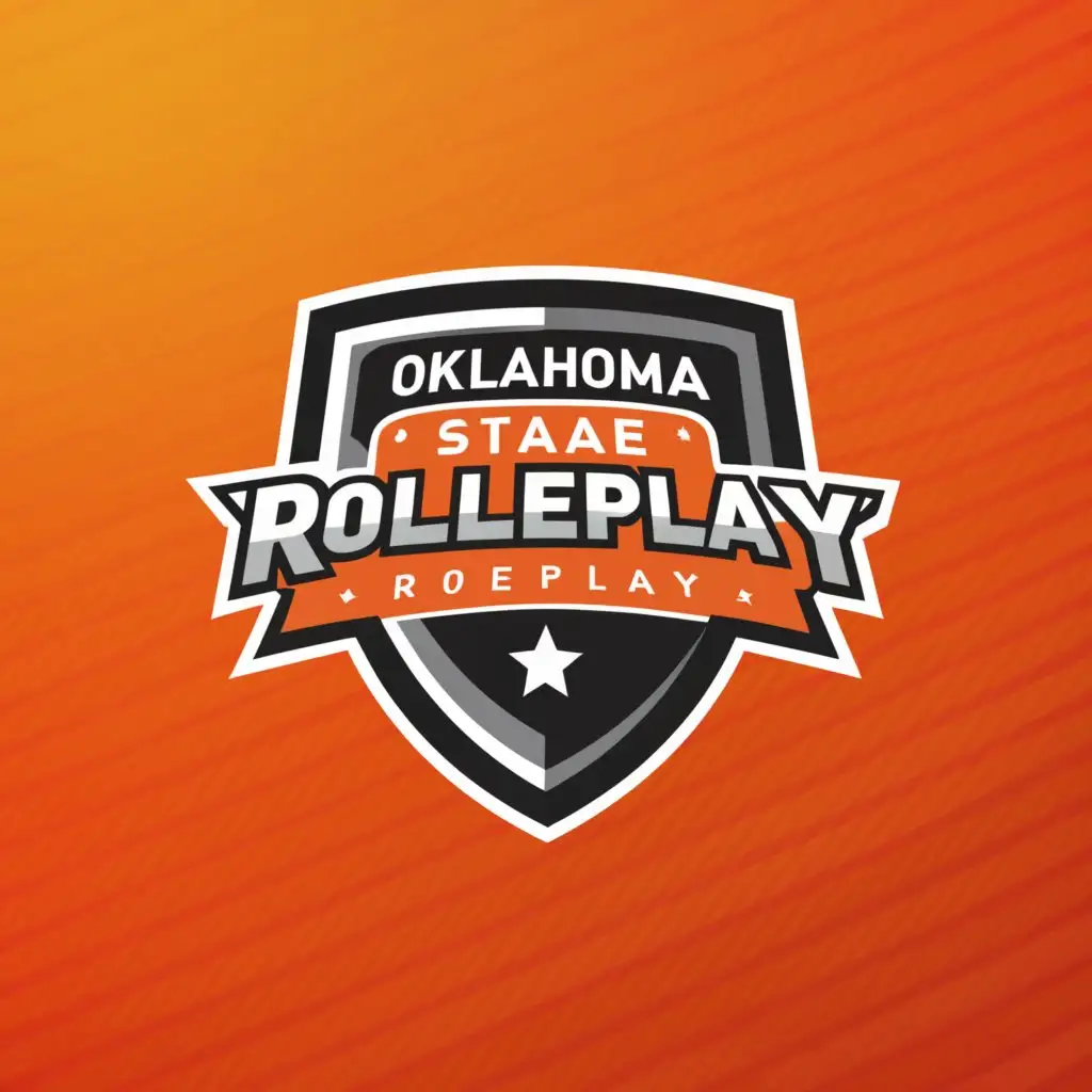 a logo design,with the text "Oklahoma State Roleplay", main symbol:Shield,Moderate,clear background