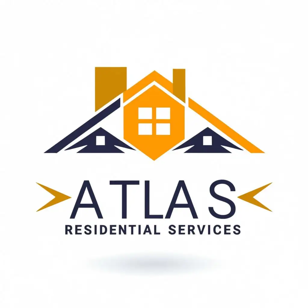 logo, Home, with the text "Atlas Residential Services", typography, be used in Construction industry,