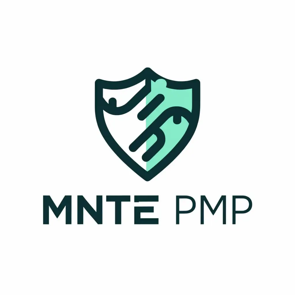 a logo design,with the text "Mintee PMP", main symbol:Shield,Minimalistic,be used in Education industry,clear background