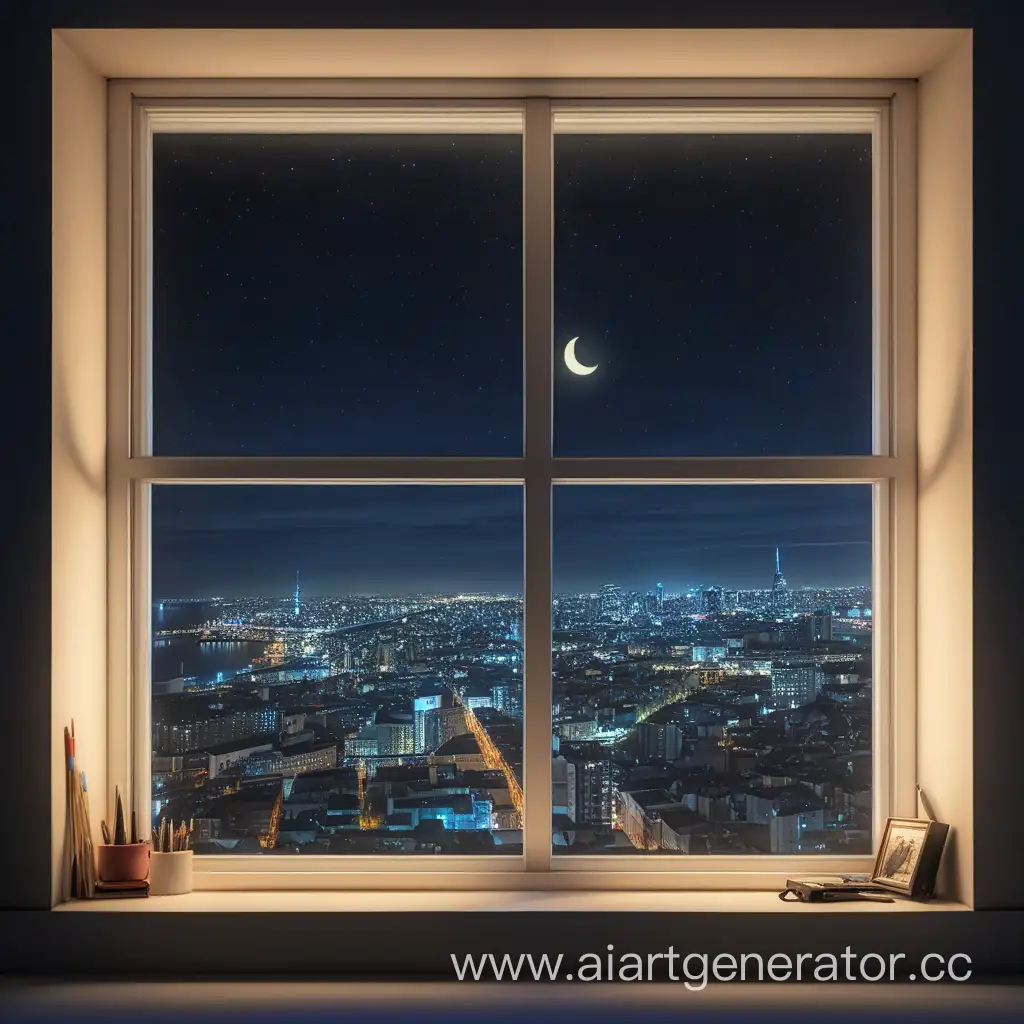 Enigmatic-Night-View-Through-Artistic-Window