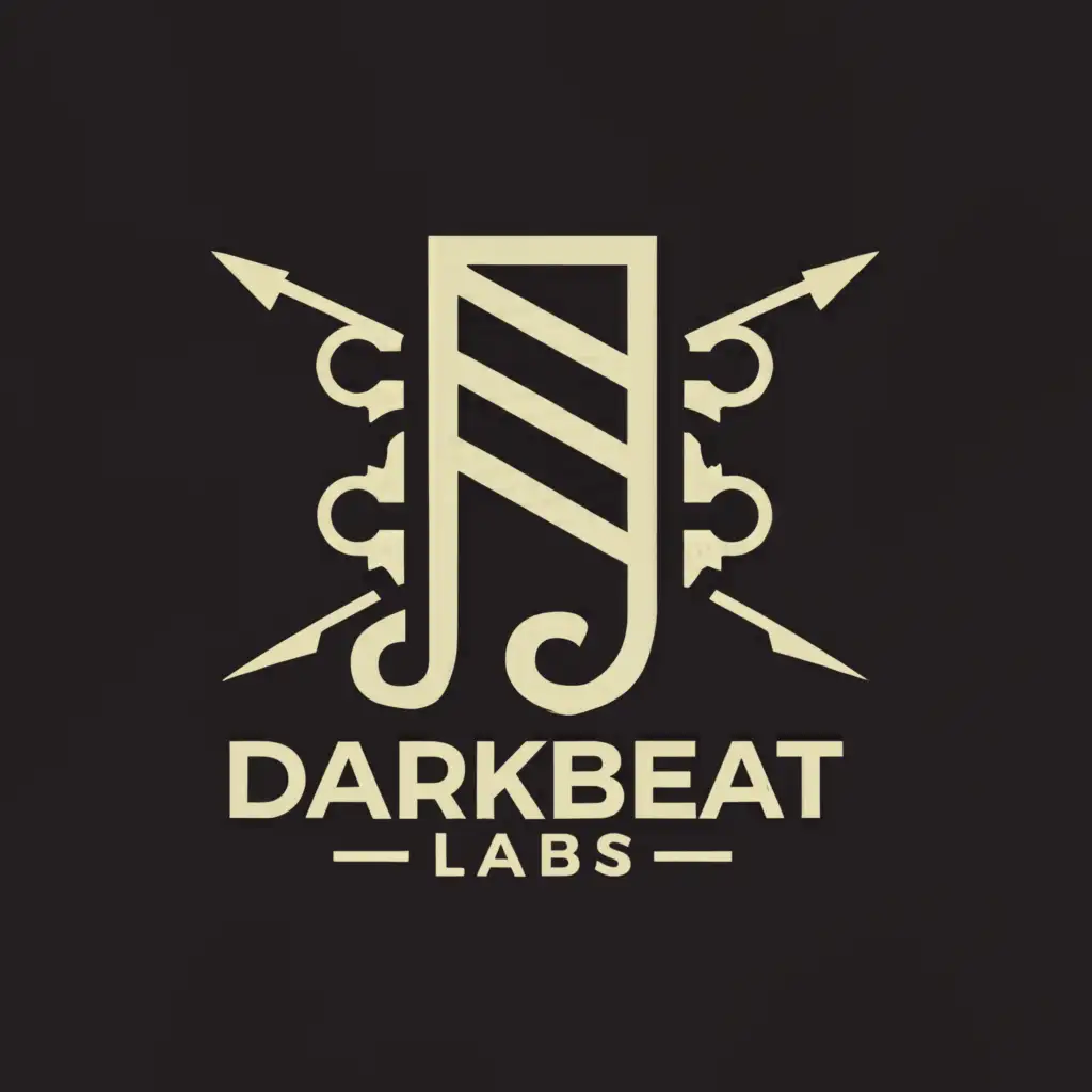 a logo design,with the text "DarkBeat Labs", main symbol:Musical, samurai, spinners,Moderate,be used in Entertainment industry,clear background