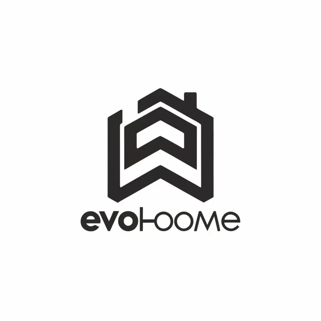 a logo design,with the text "EvoHome", main symbol:EvoHome,Minimalistic,be used in Home Family industry,clear background