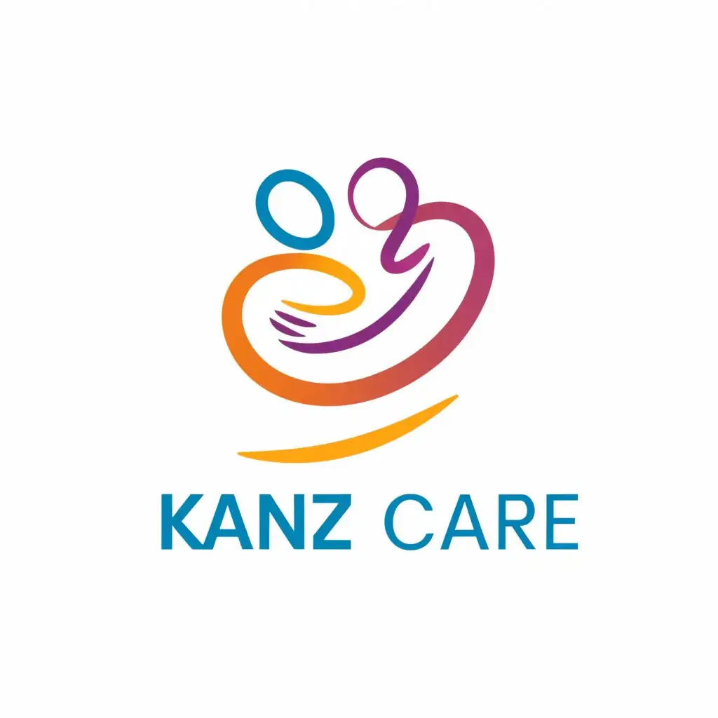 logo, Hugging, with the text "Kanz Care", typography