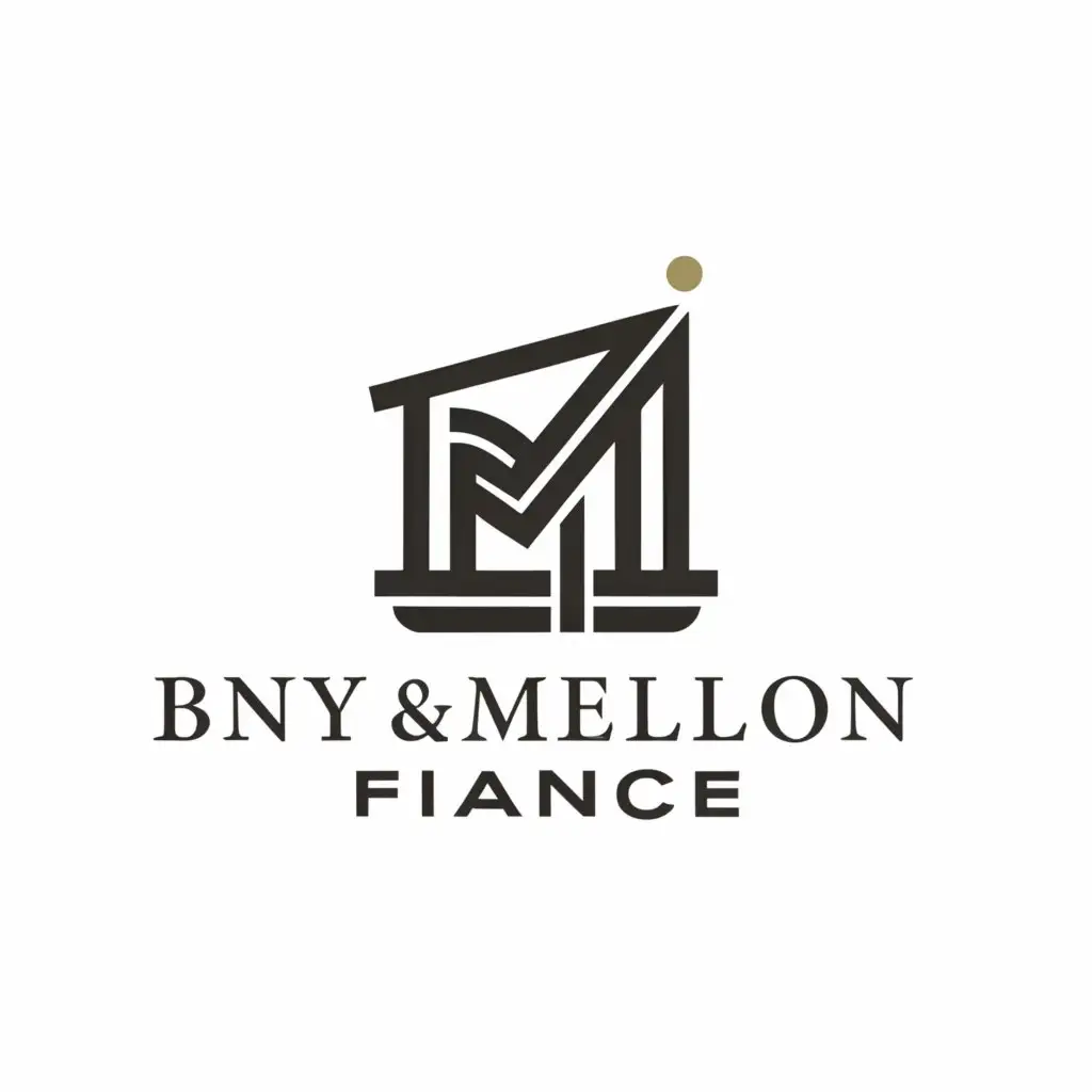 a logo design,with the text 'BNY MELLON FINANCE', main symbol:Bank,complex,clear background