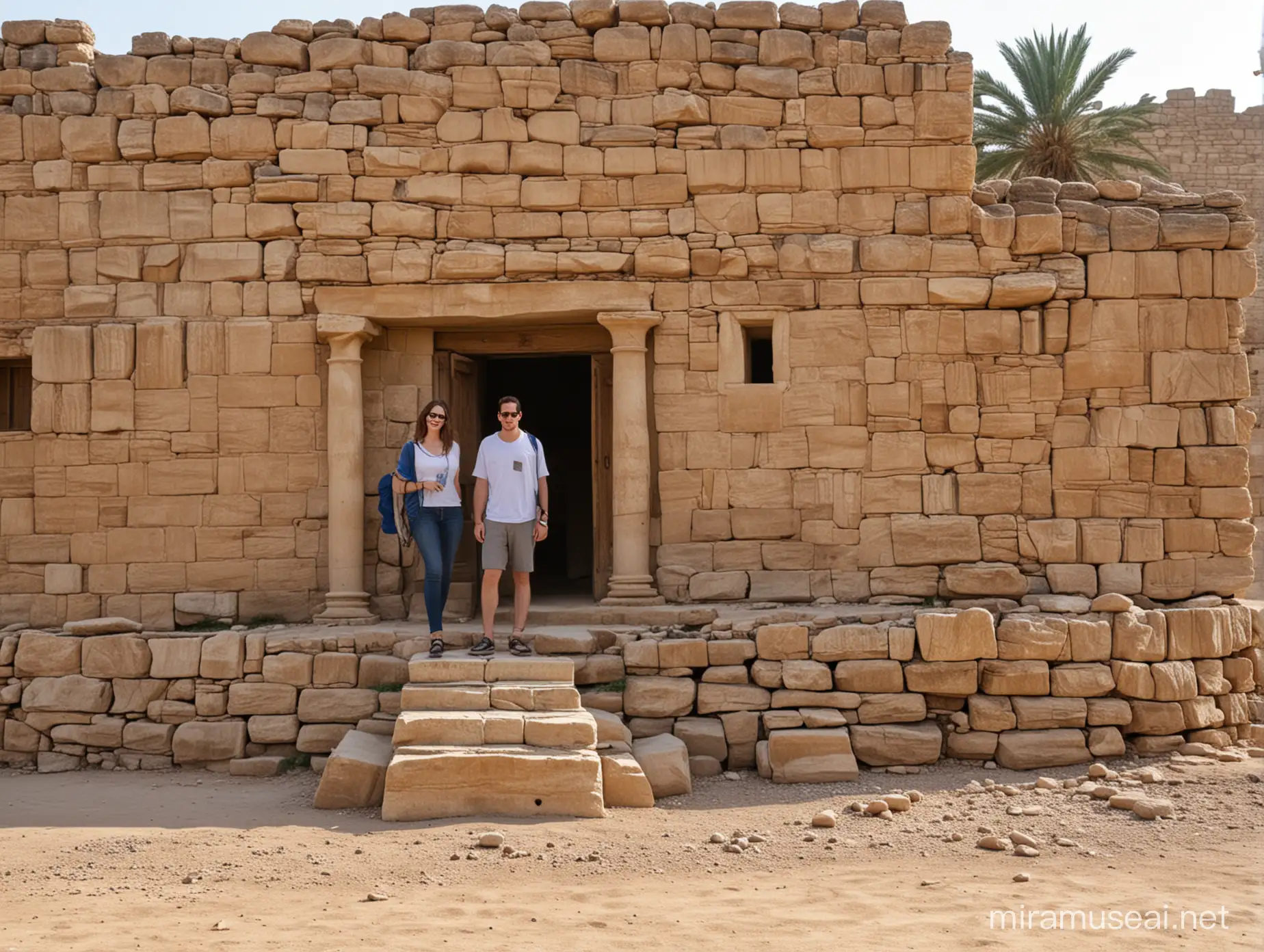 in front of Samson's ancient house