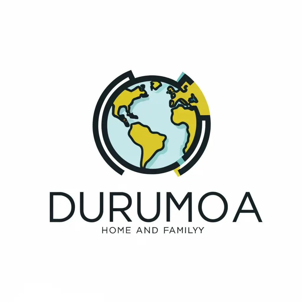 a logo design,with the text "DURUMOA", main symbol:earth,Moderate,be used in Home Family industry,clear background