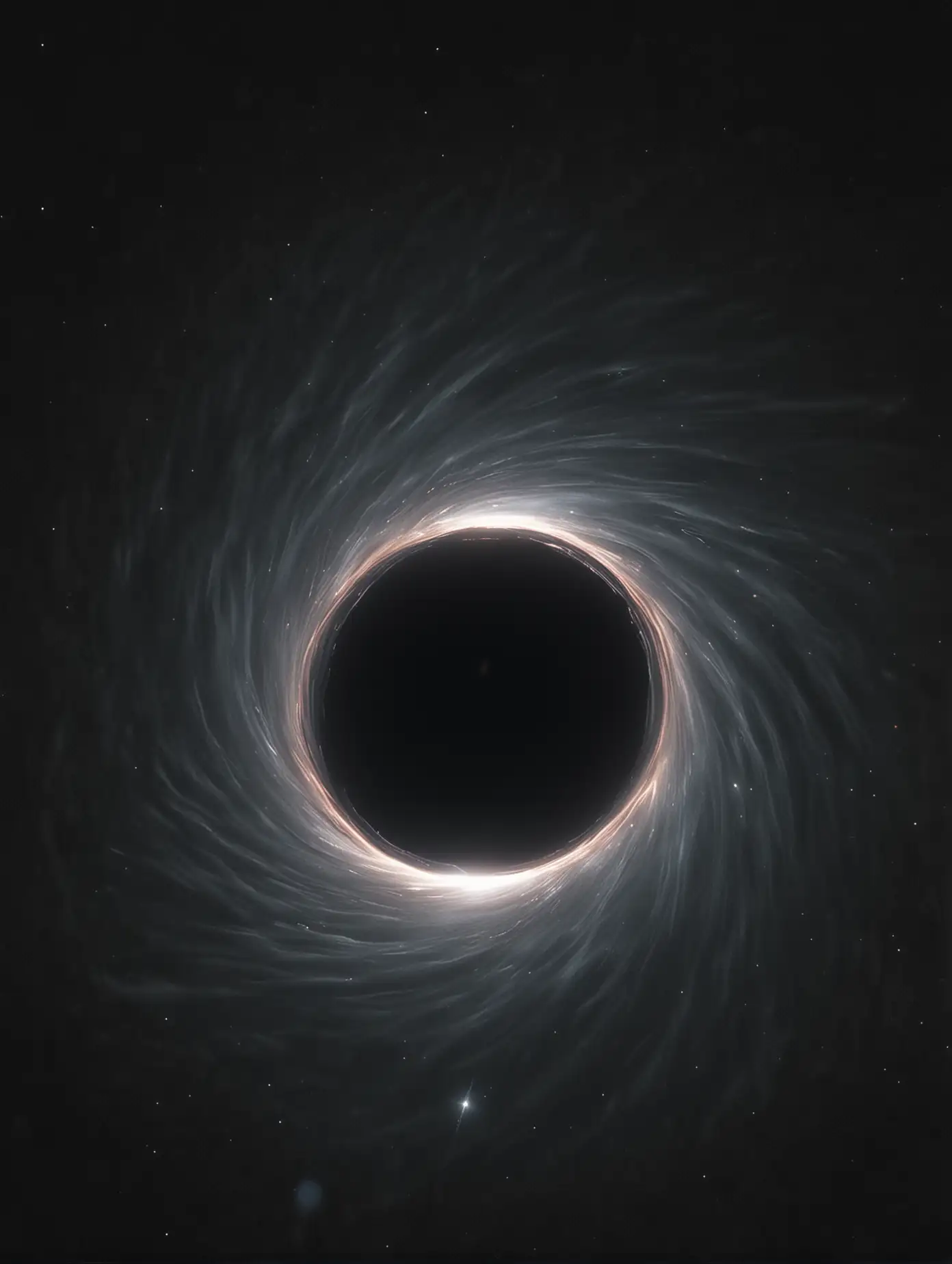 Mystical Black Hole Surrounded by Radiant Light