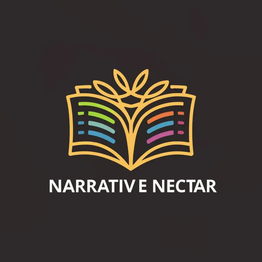 logo, Books, with the text "Narrative Nectar", typography, be used in Entertainment industry