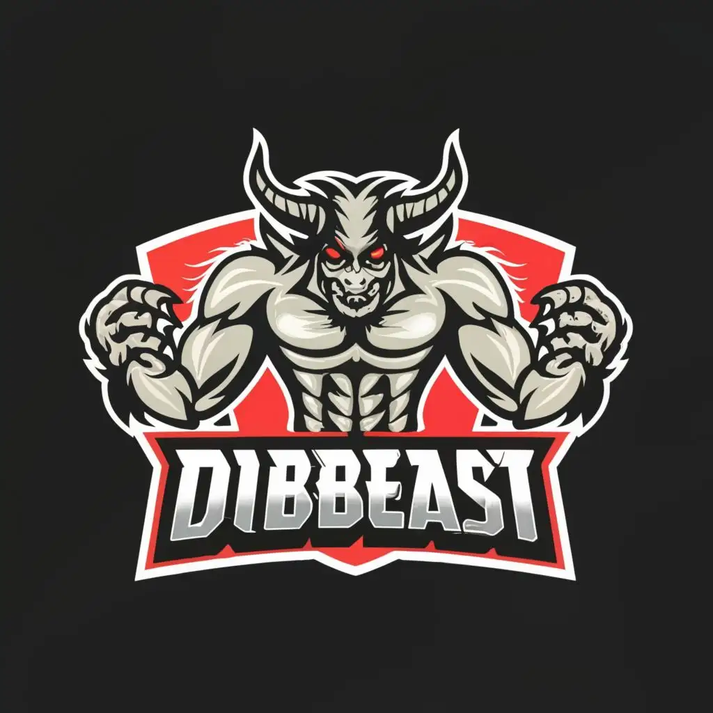 logo, Put a monster , with the text "DUBEAST", typography, be used in Sports Fitness industry