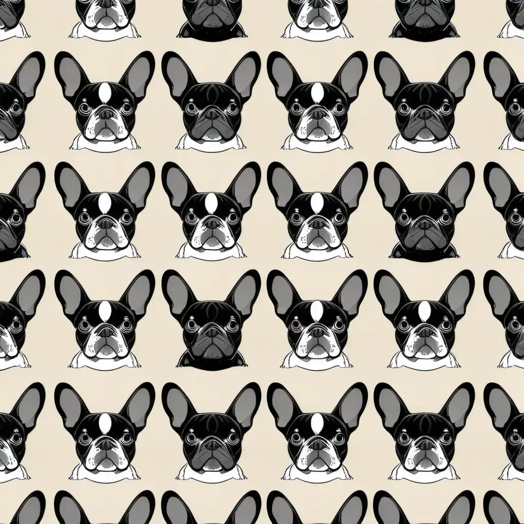 classy background french bulldog repeating pattern