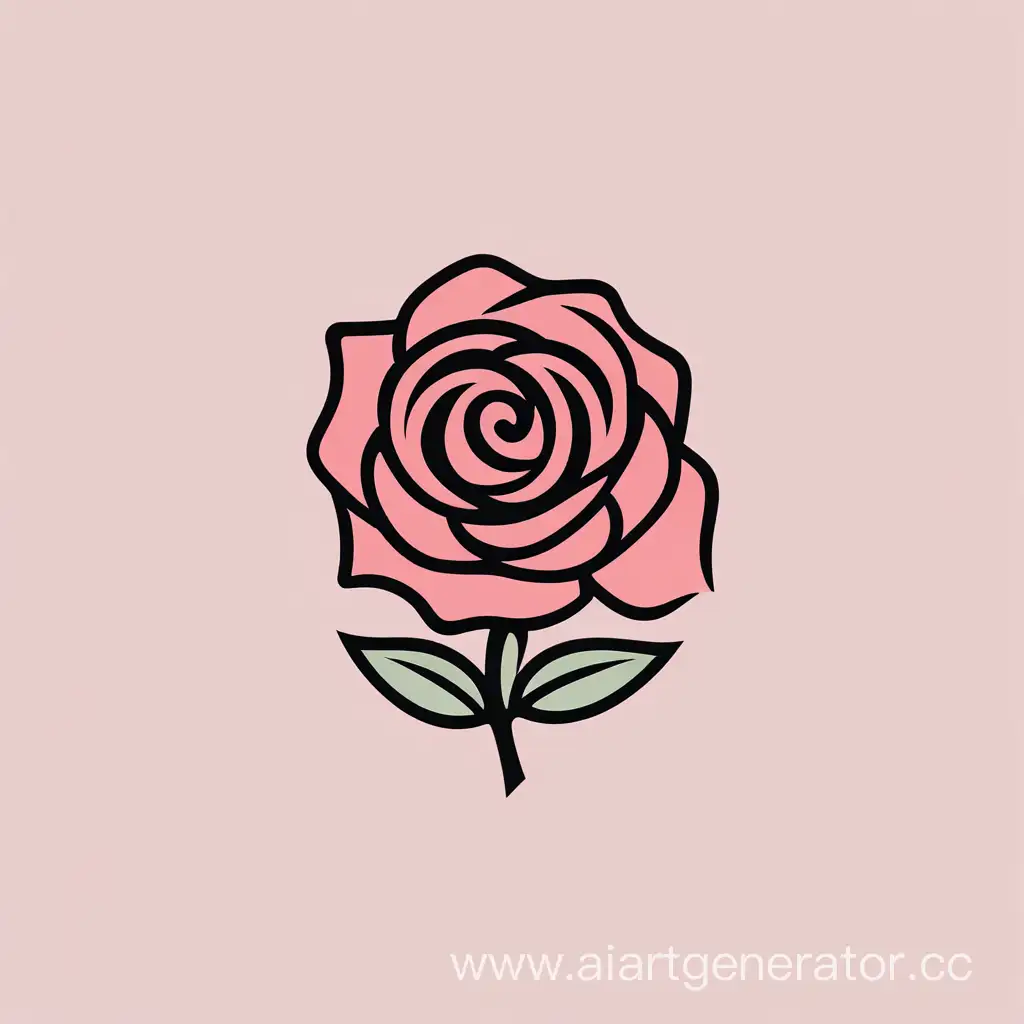 простой логотип rose care