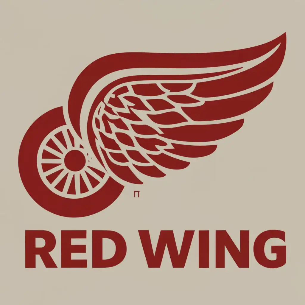 logo, Red Wing, with the text "Red Wing", typography