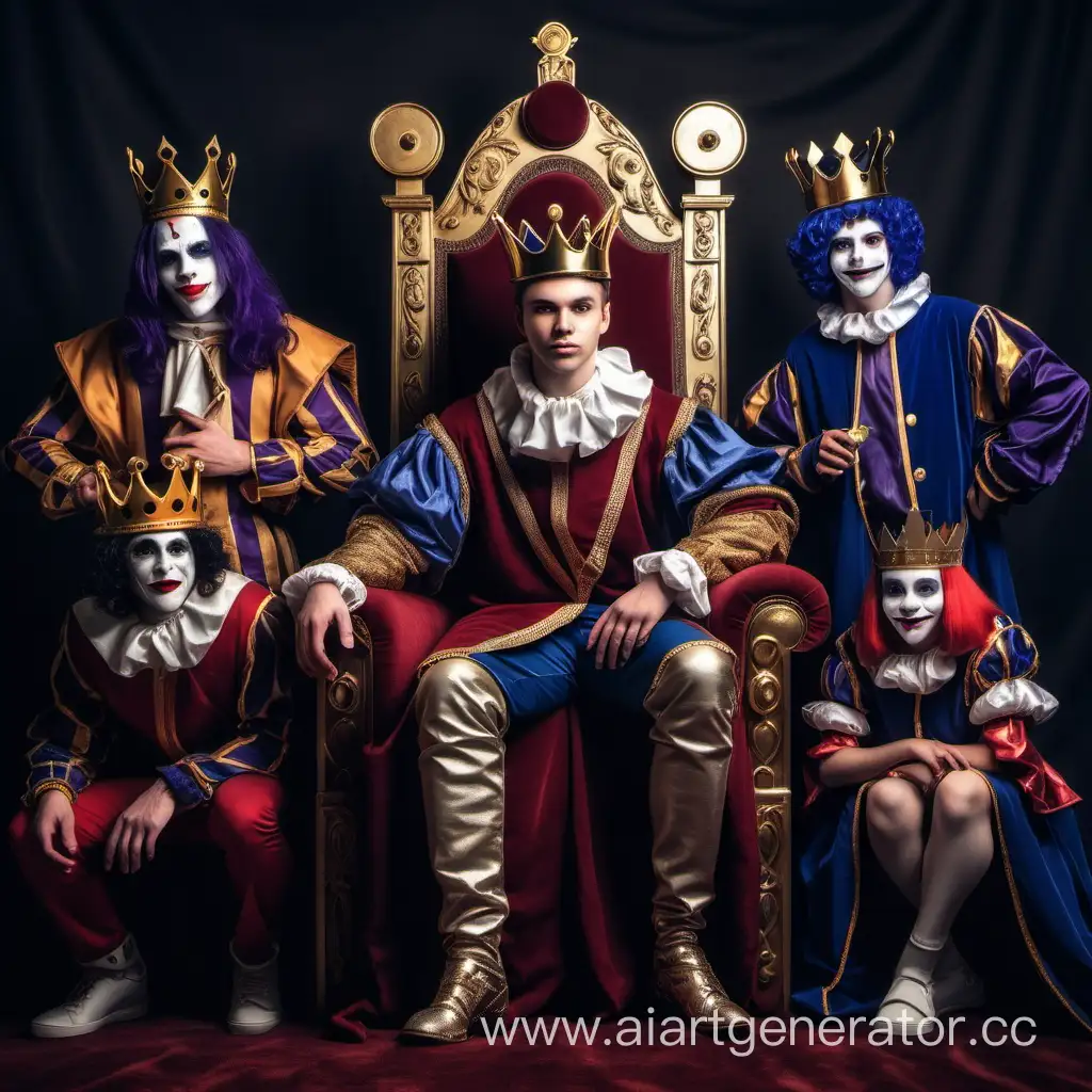 Regal-Youth-European-King-and-Jesters-in-Royal-Court