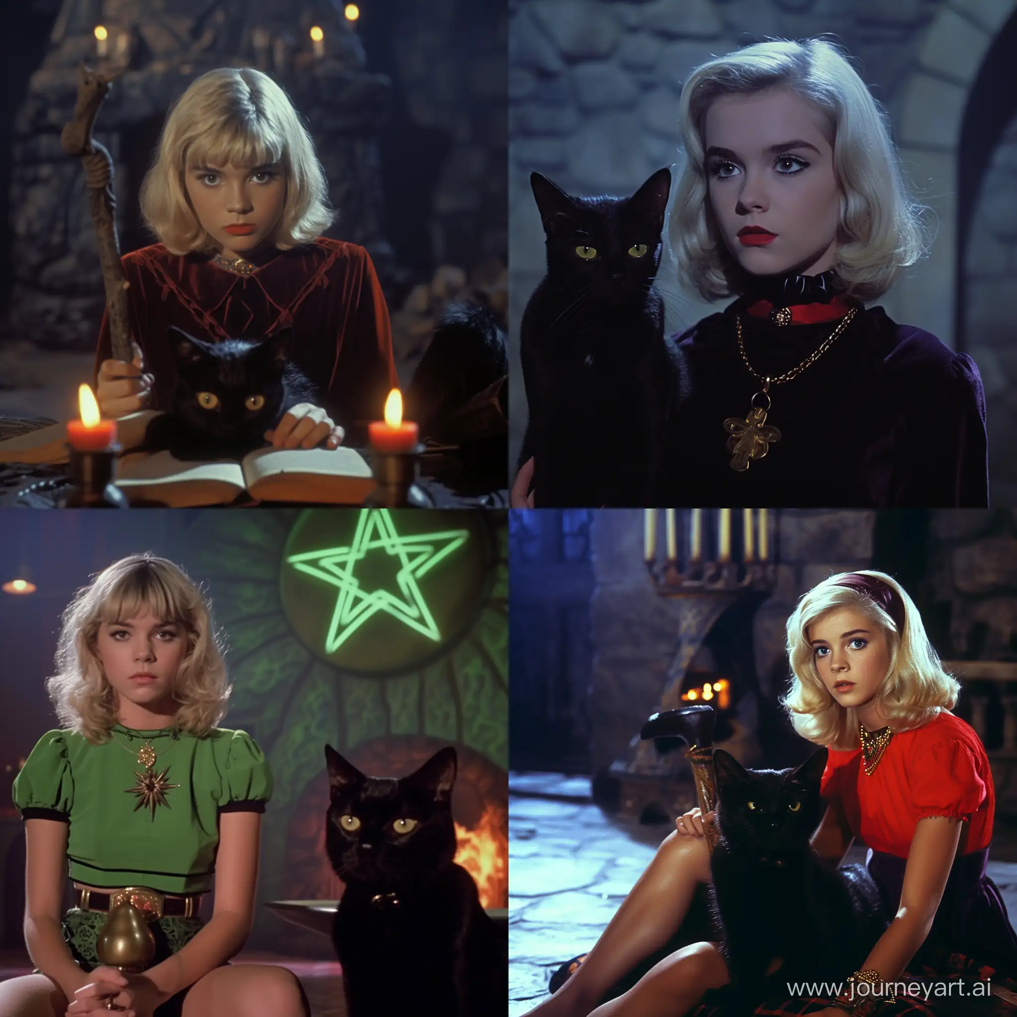 Sabrina the teenage witch and salem, screenshot from excalibur 1981