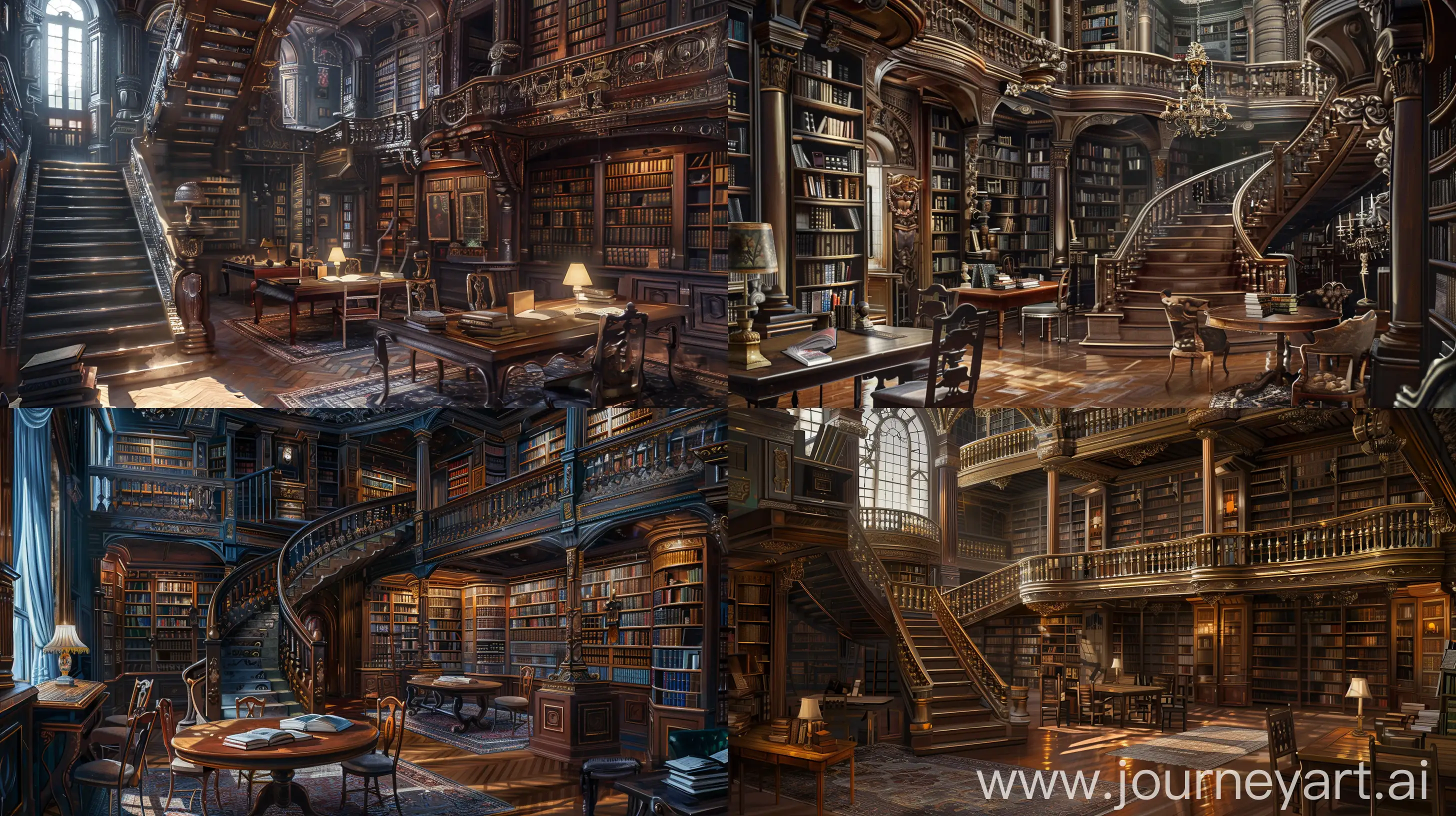 Elegant-BeauxArts-Library-with-Majestic-Wooden-Decor