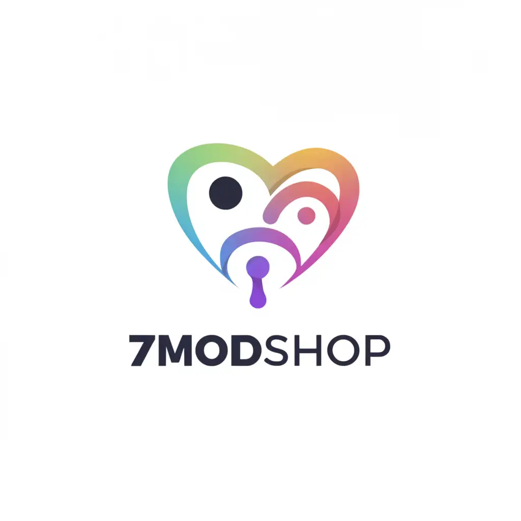 a logo design,with the text "7modShop", main symbol:Family,Moderate,be used in Internet industry,clear background