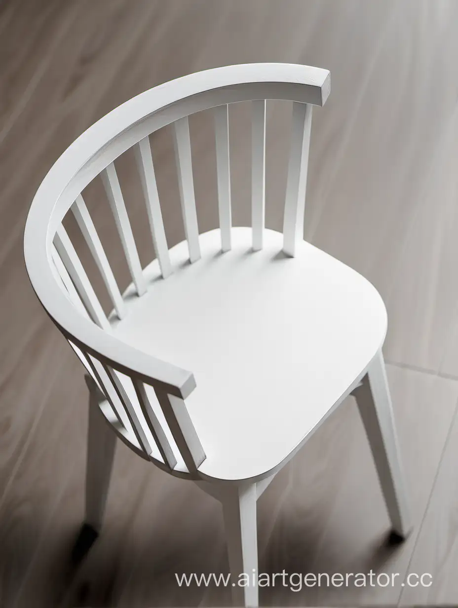 White-Chair-with-Back-Closeup-View-from-Above-in-a-Beautiful-Interior