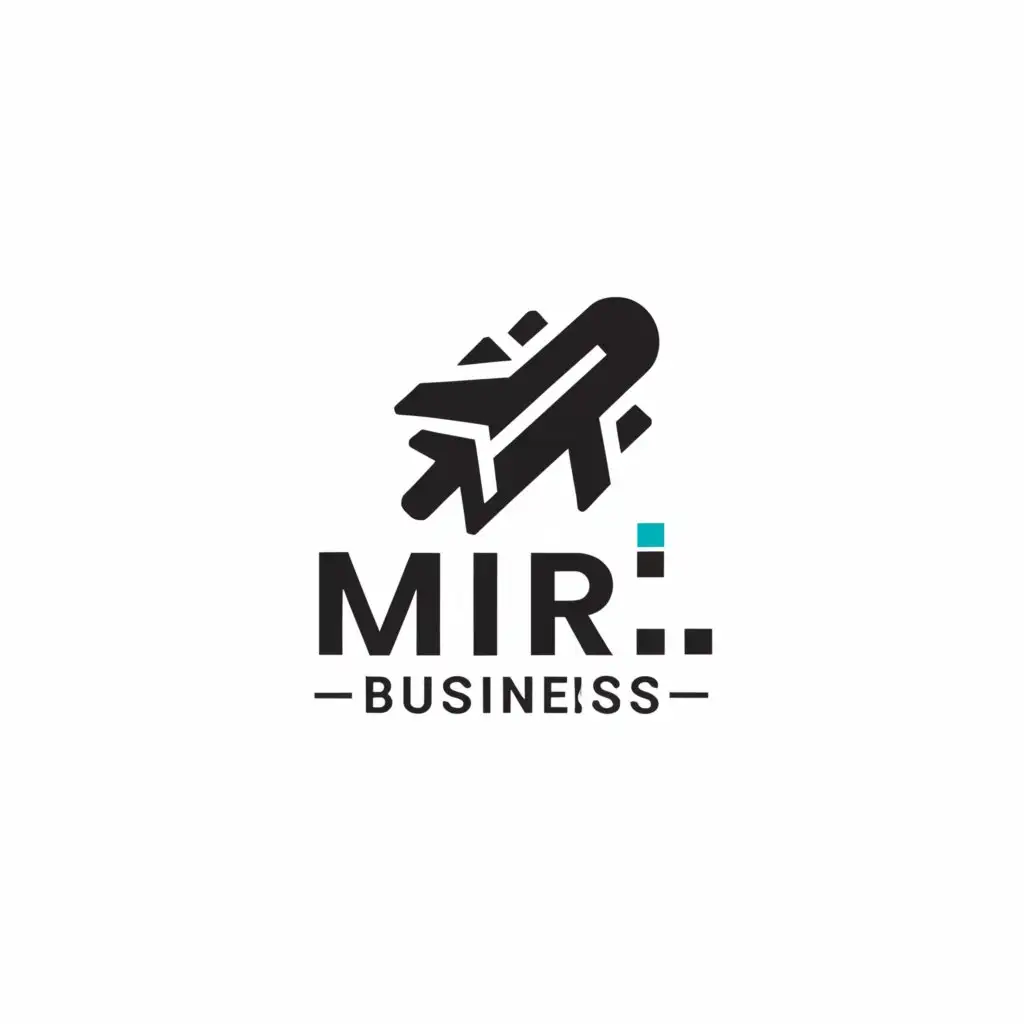 a logo design,with the text "MiRi.Business", main symbol:a ship or an airplane,Moderate,be used in Retail industry,clear background