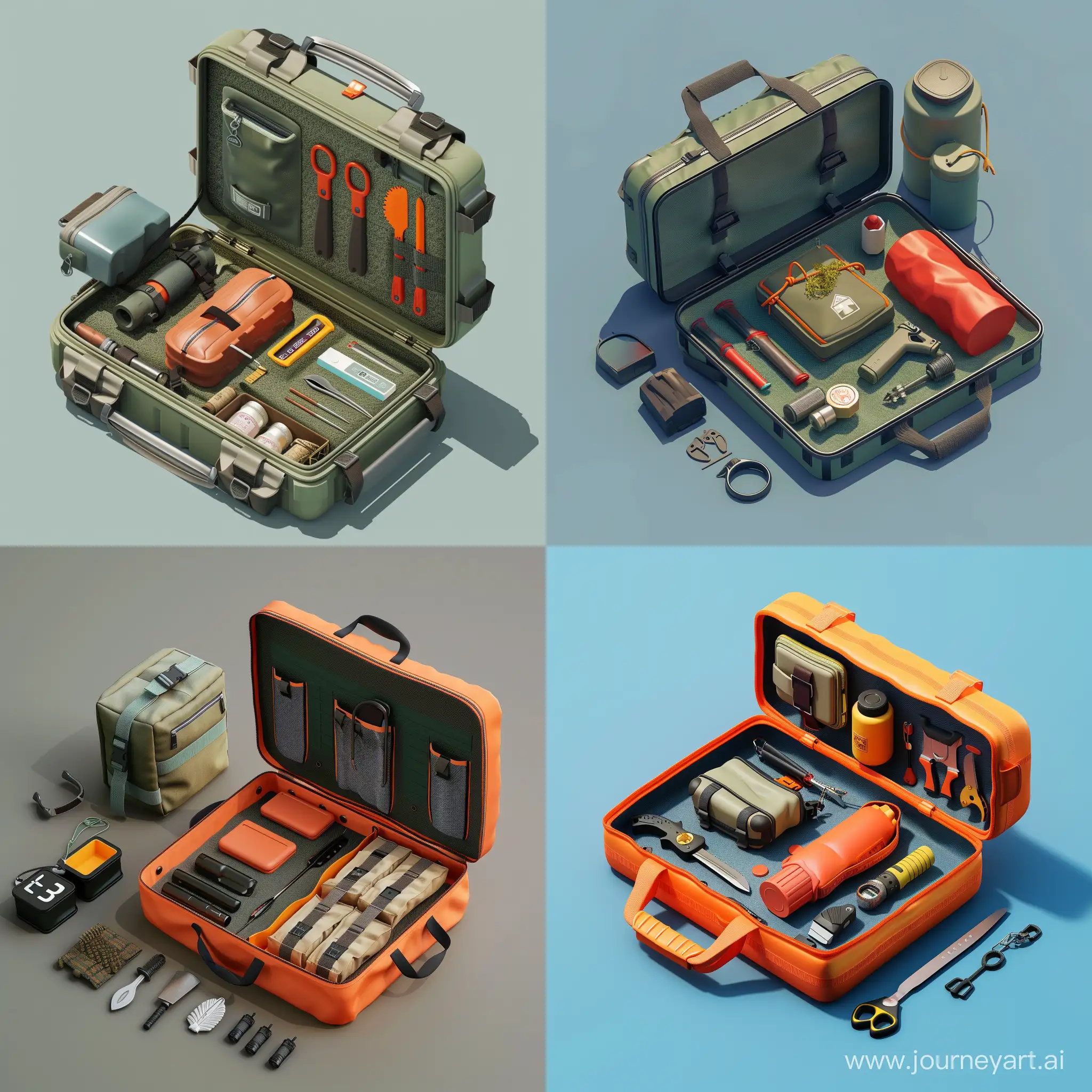 Isometric-Realistic-Detailed-Opened-Survival-Kit-Render