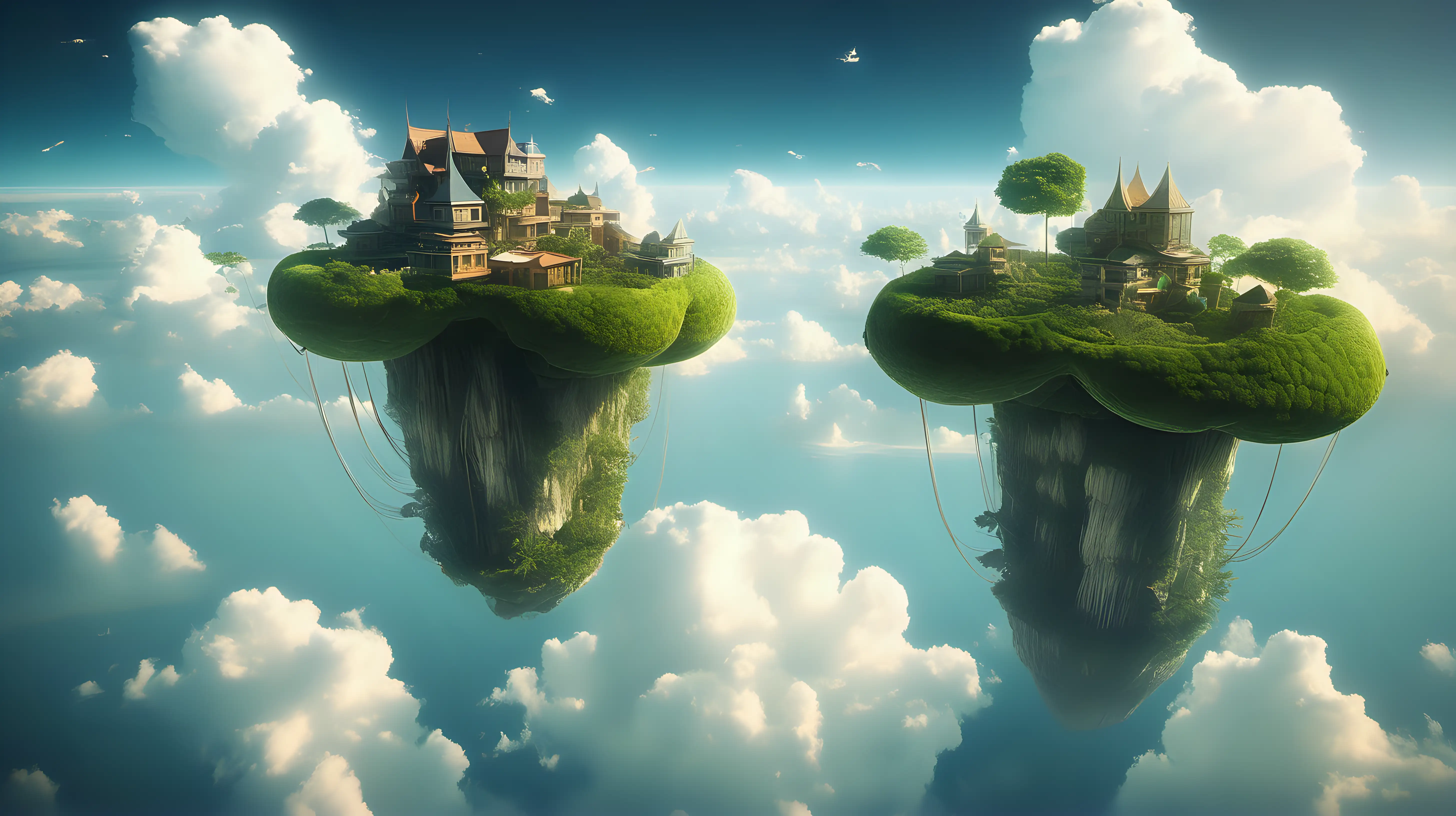 Floating islands in the sky.