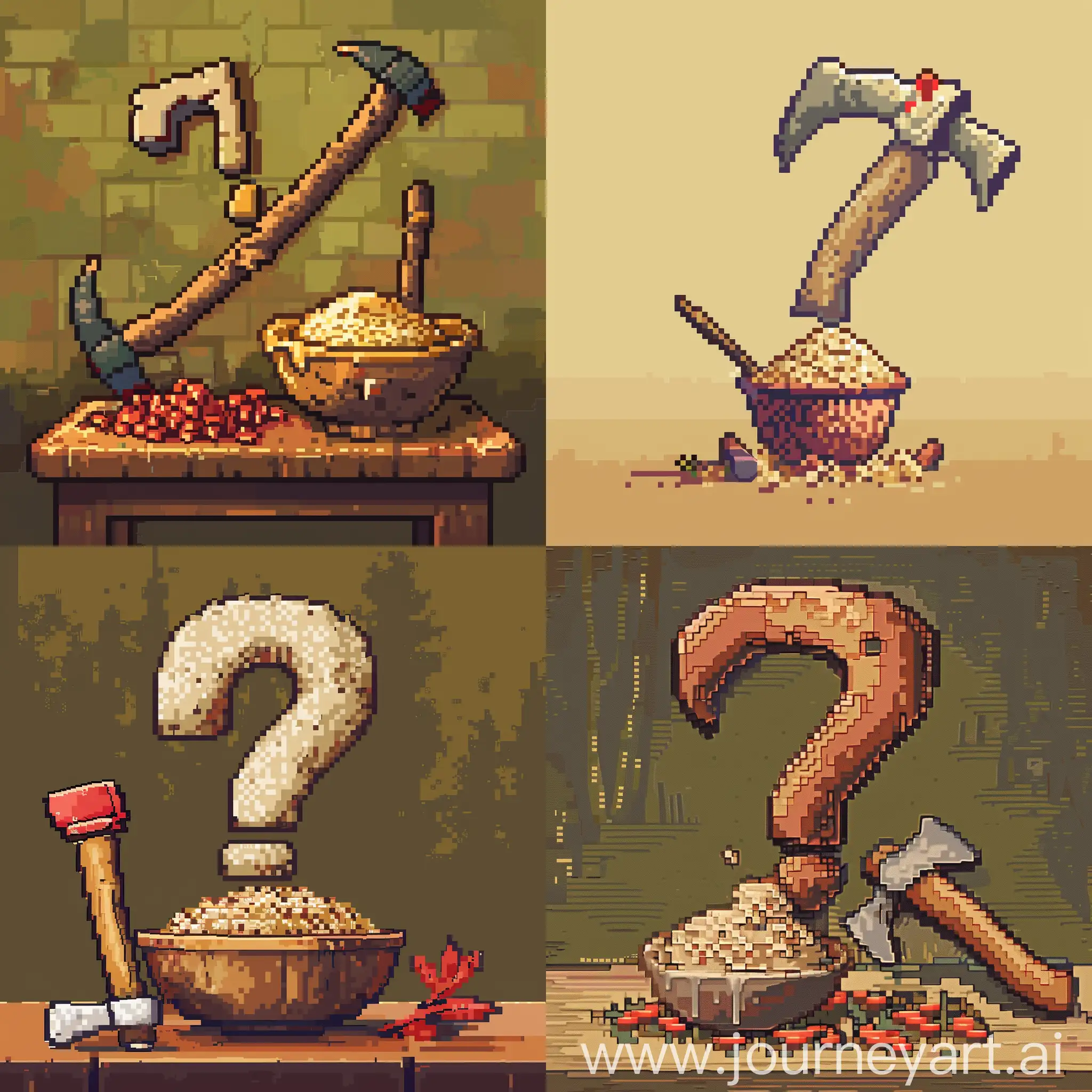 Pixel-Art-Equation-with-Axe-and-Bowl-of-Porridge