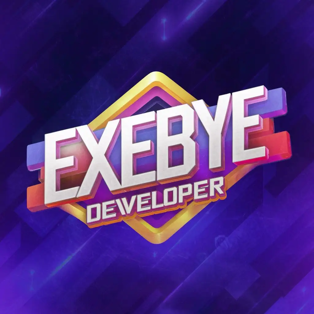 logo, roblox developer, with the text "ExeBye_789", typography