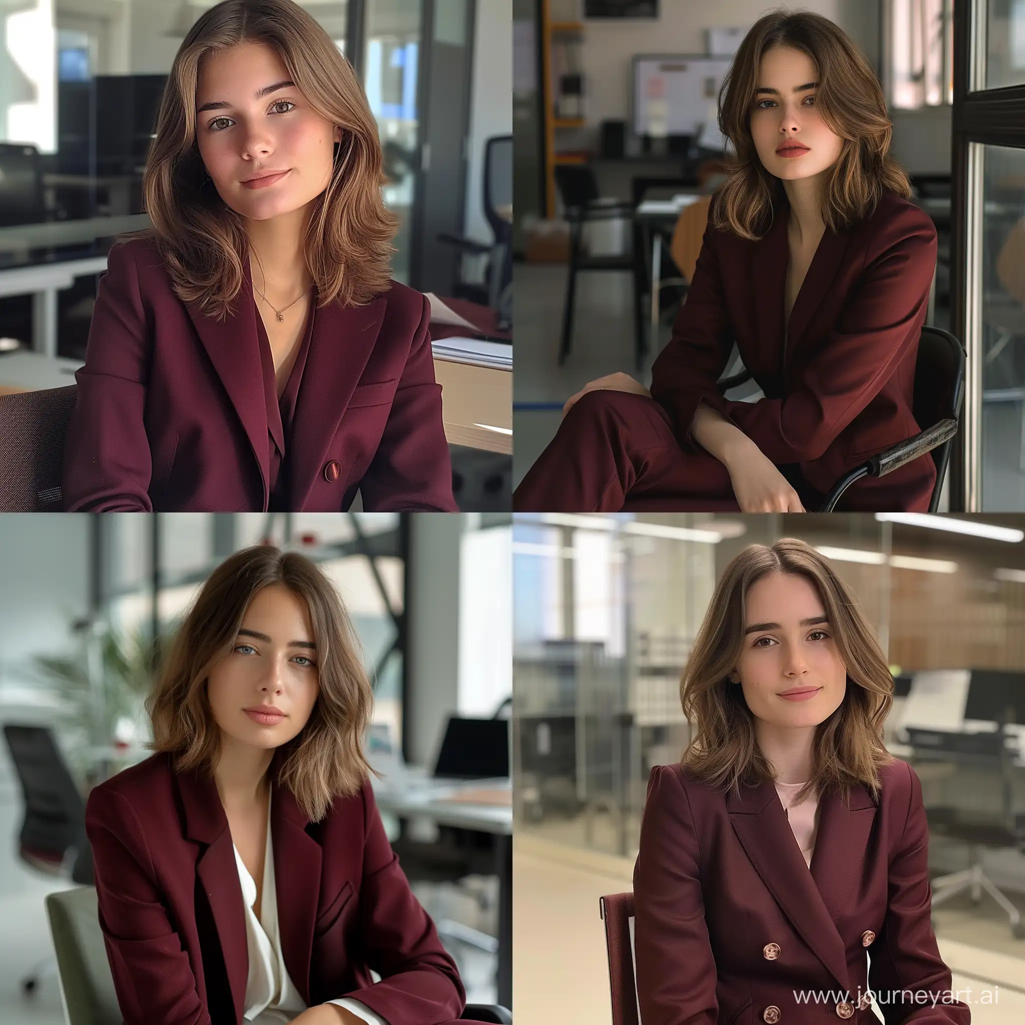 Professional-Woman-with-MediumLength-Brown-Hair-in-Burgundy-Blazer-Office-Portrait