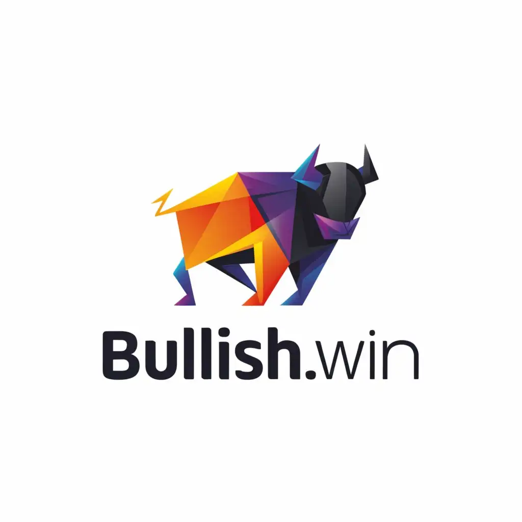 a logo design, with the text 'bullish.win', main symbol:bull, Moderate, be used in Finance industry, transparent background