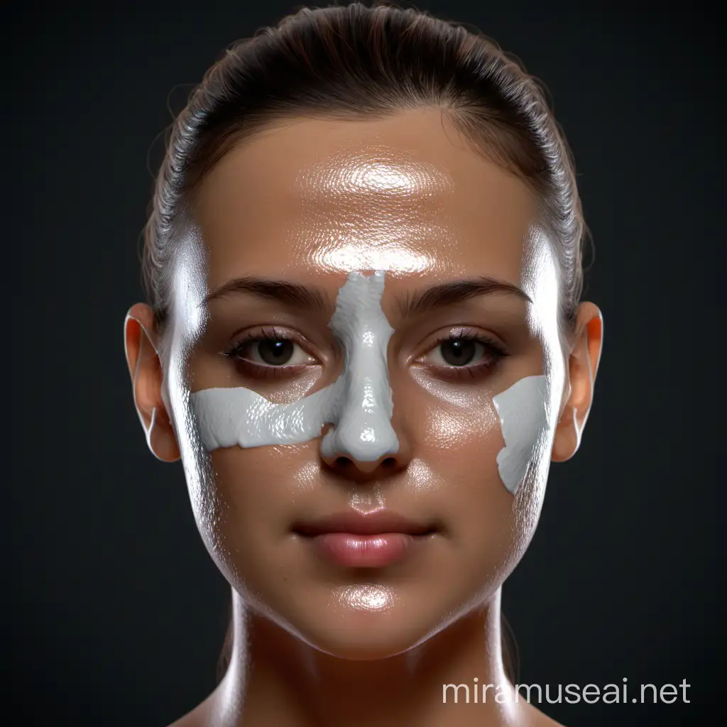 High Definition Realistic Image of Face Pack Application
