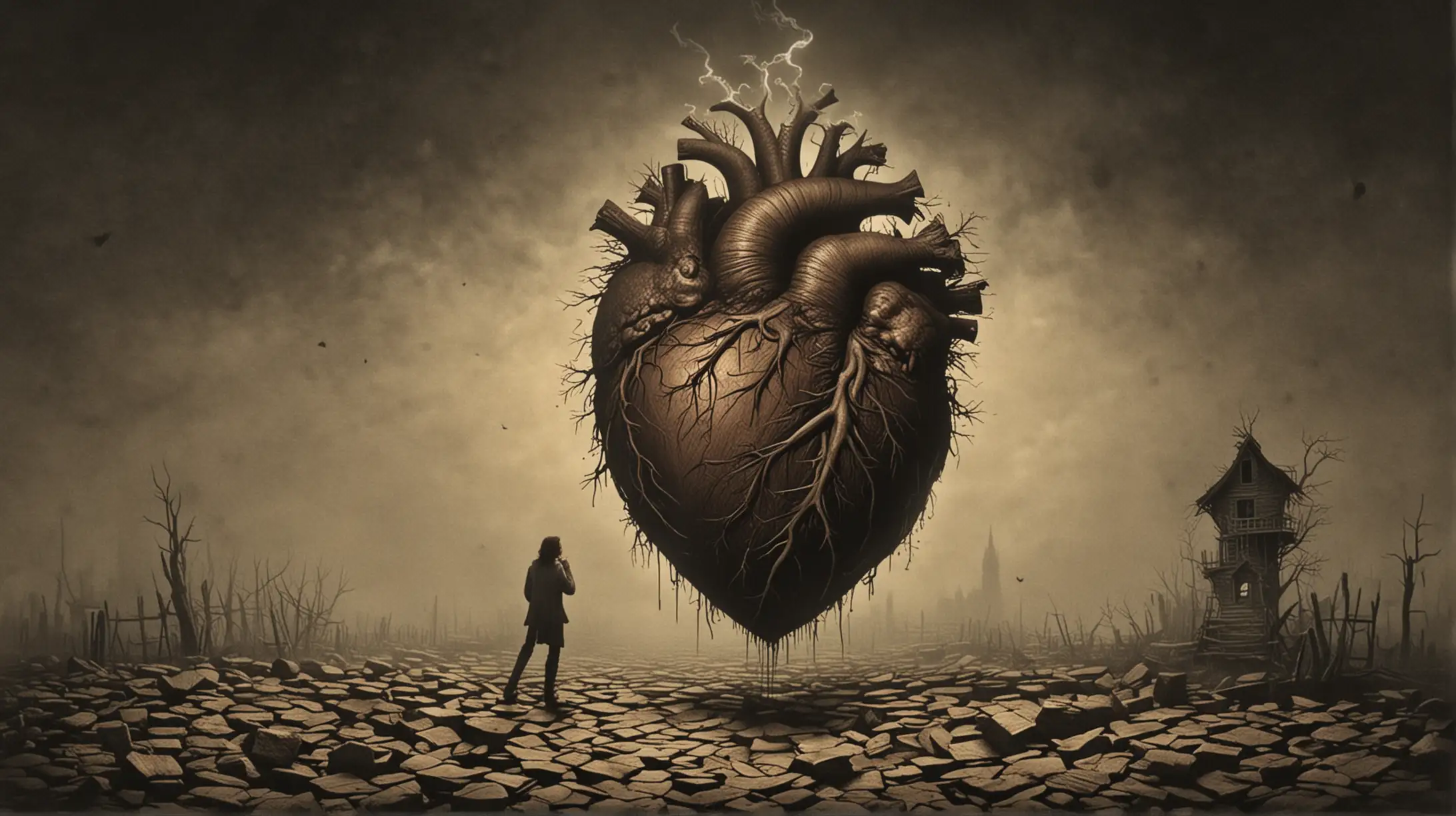 Eerie Scene from The TellTale Heart Depicting Tension and Dread