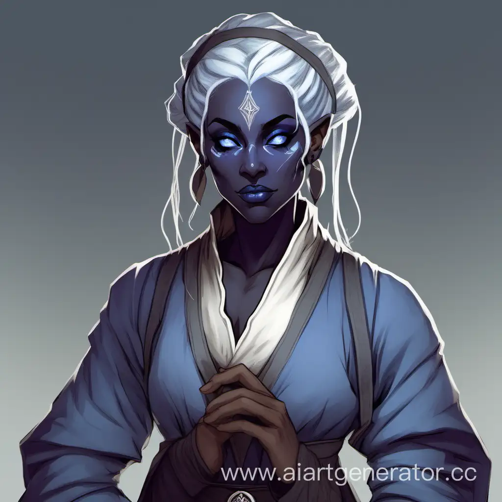 Eilistraee-Priest-Drow-Scholar-Cleric-with-Low-Saturation
