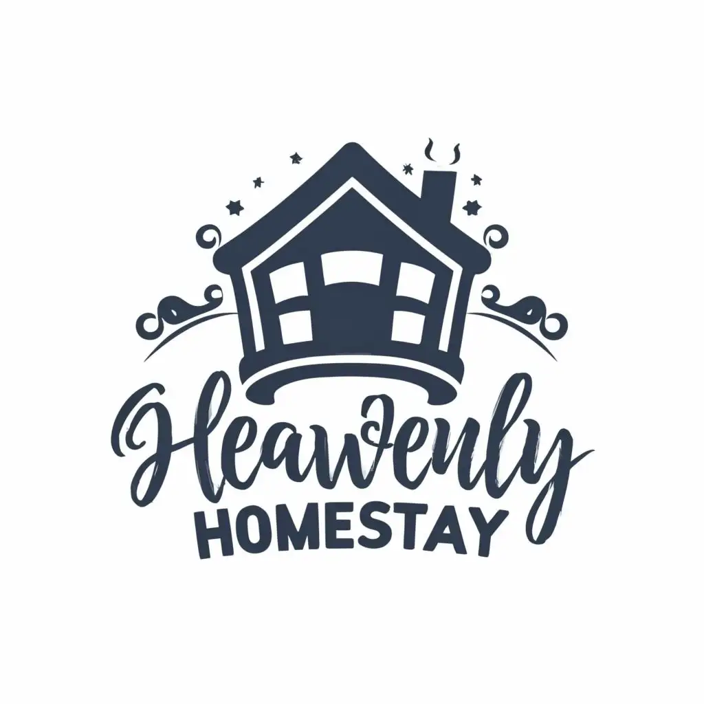 logo, Heaven like Homes, with the text "RJ's Heavenly Homestay", typography, be used in Home Family industry