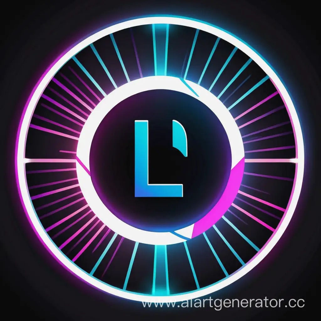Circular-Avatar-Design-Vibrant-Letter-L-with-Dynamic-Vector-Lines