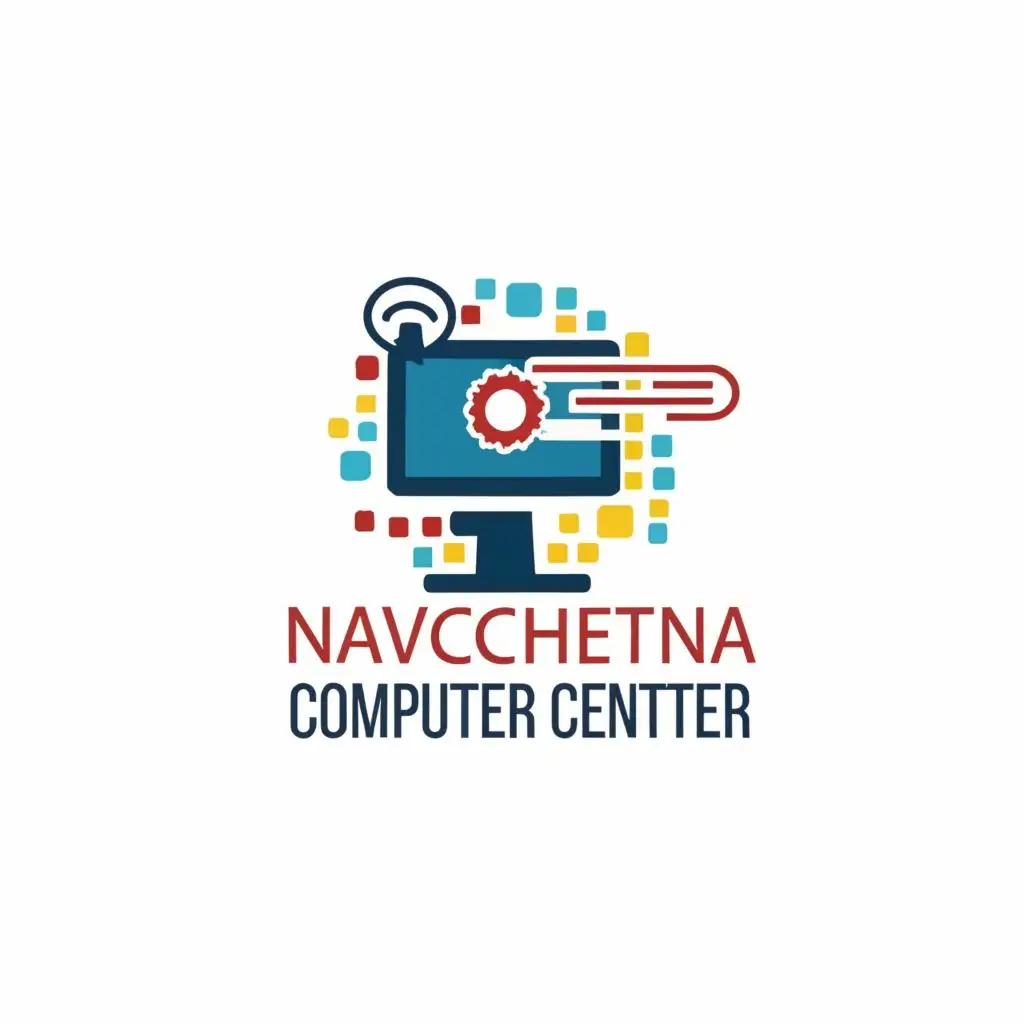logo, Computer, with the text "Navchetna Computer Center", typography, be used in Education industry