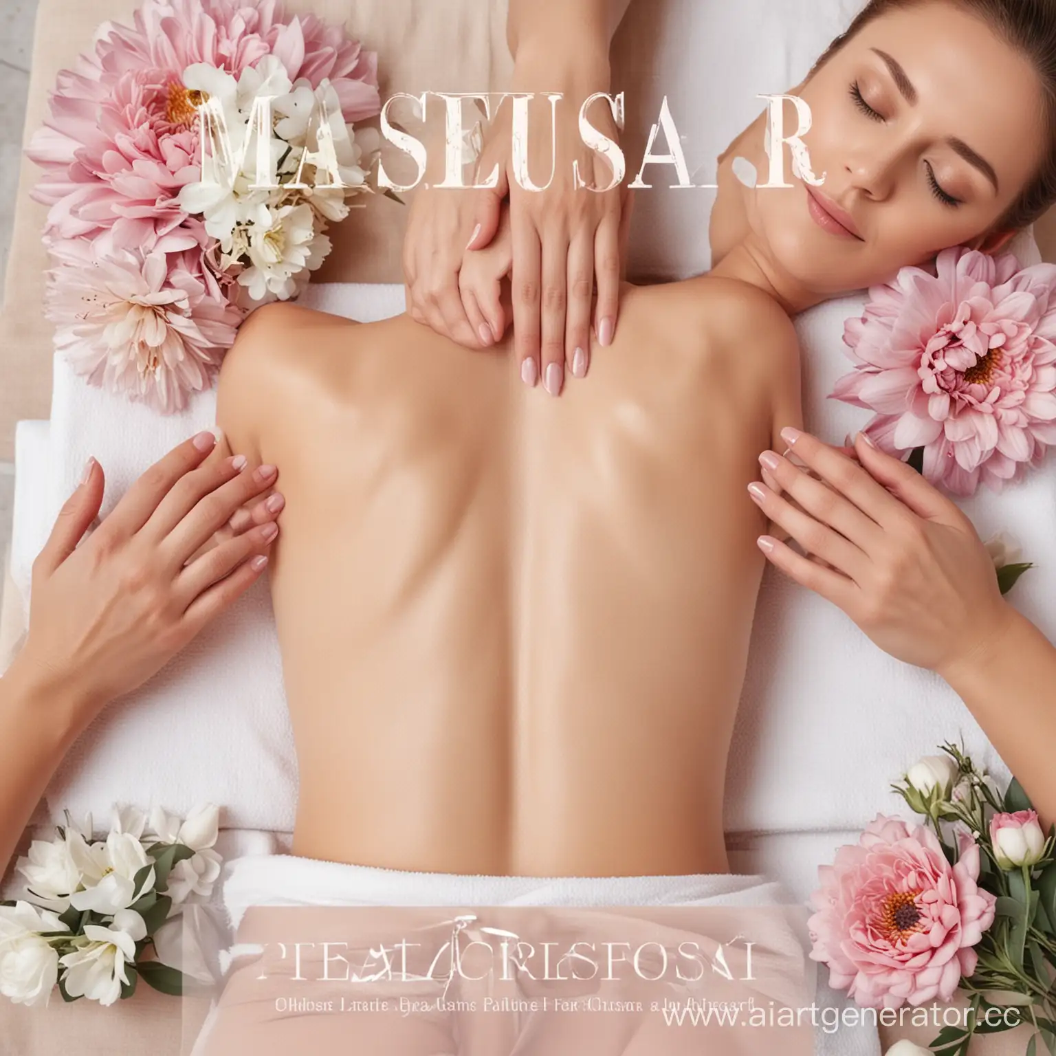 Professional-Masseur-Giving-Back-Massage-Surrounded-by-Beautiful-Flowers