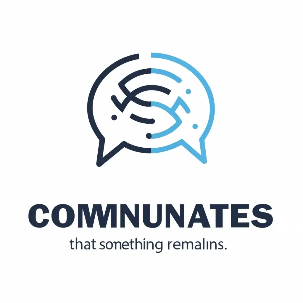 a logo design,with the text "Communicates that something remains", main symbol:chat symbol,complex,clear background