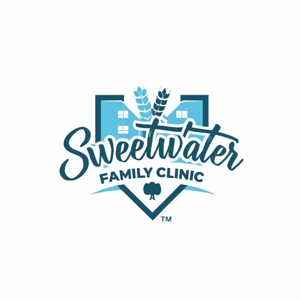 logo, Sophisticated 
Texas medical clinic logo blue and Aquas, with the text "Sweetwater Family Clinic", typography, be used in the Medical industry