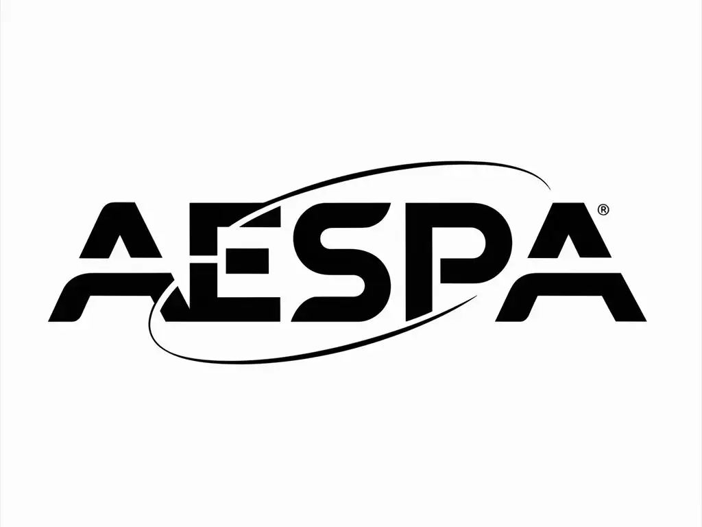 Dynamic AESPA Emblem on Futuristic Cityscape